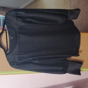 Ann taylor puff sleeve satin shirt